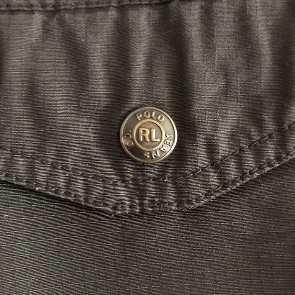 Vintage Polo Jeans Company Pants 2 Womens Black Flight Aviator Cargo Snow Winter - Picture 8 of 15